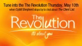 Tune into the The Revolution Thursday, May 10th when Cybill Shepherd stops by to chat about The Client List. The Revolution airs weekdays 2–3:00 pm ET and 1-2 pm PT...